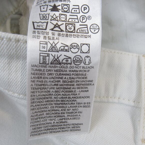 Levi's Off-White Cut Off Hem Jean Shorts Women's Size 4 - Picture 11 of 11